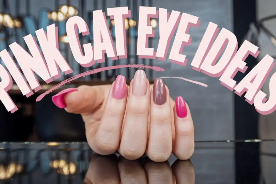 Pink Cat Eye Nails