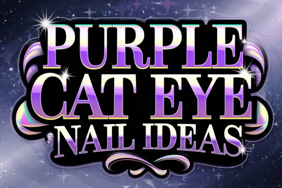 Purple Cat Eye Nails