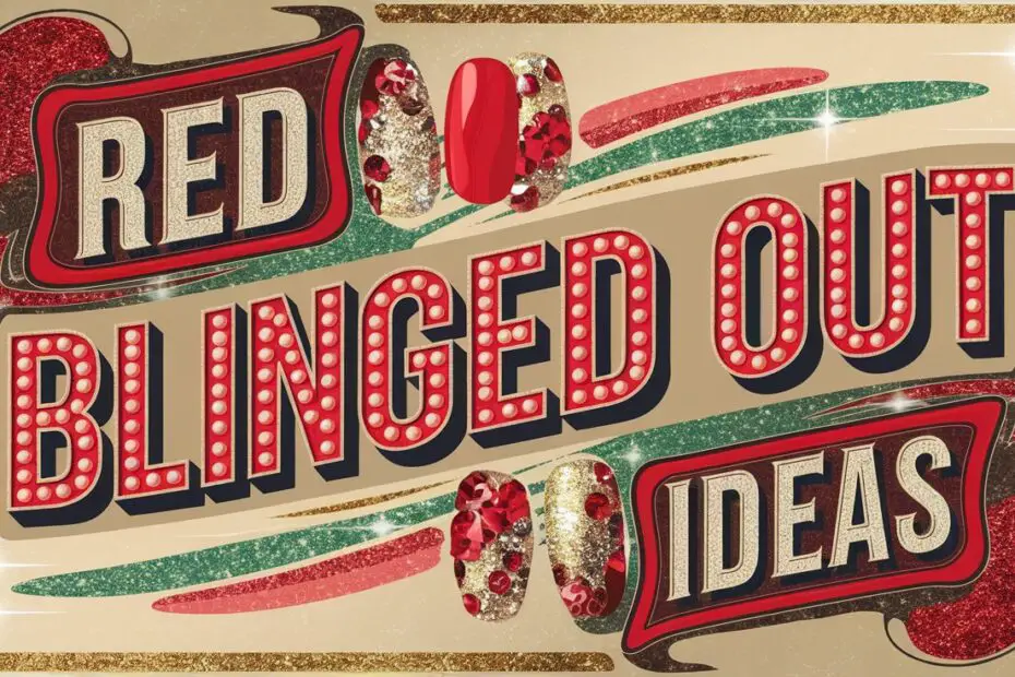 Red Blinged Out Nails Ideas