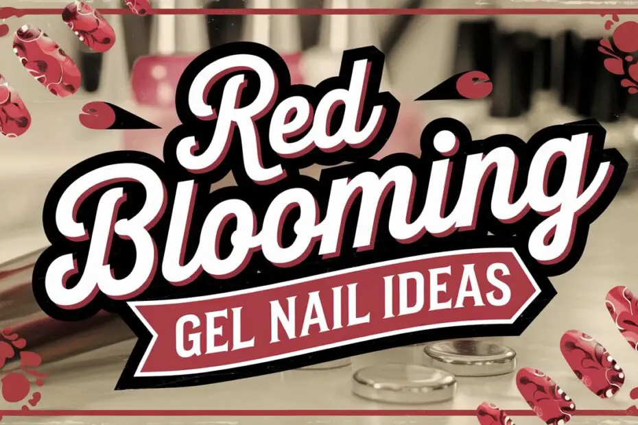 Red Blooming Gel Nails