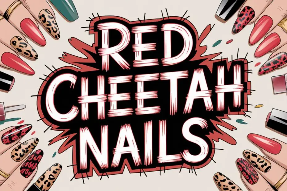 Red Cheetah Nails
