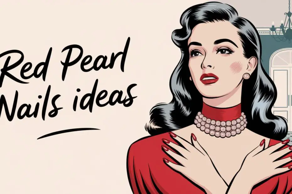 Red Pearl Nails Ideas