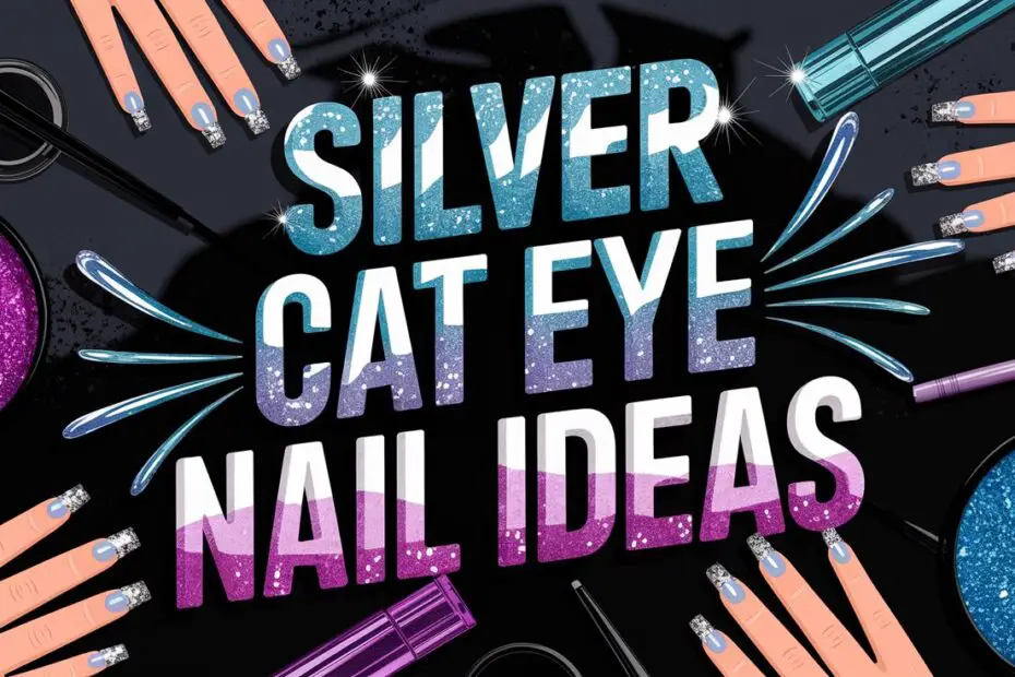 Silver Cat Eye Nails