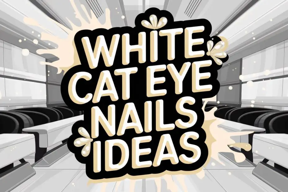 White Cat Eye Nails Ideas