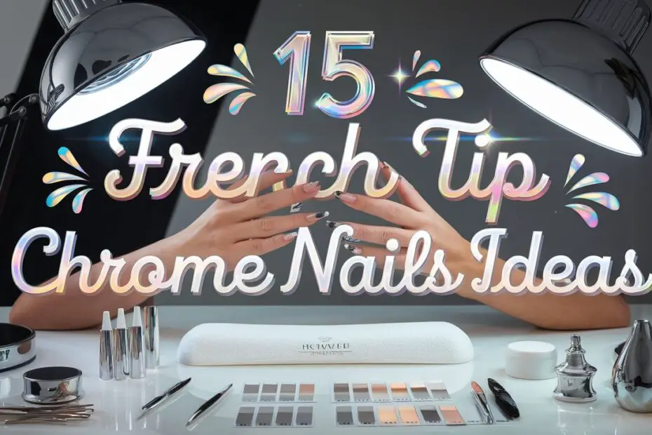 French Tip Chrome Nails Ideas