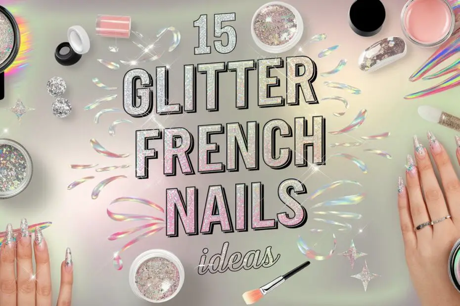 Glitter French Nails Ideas