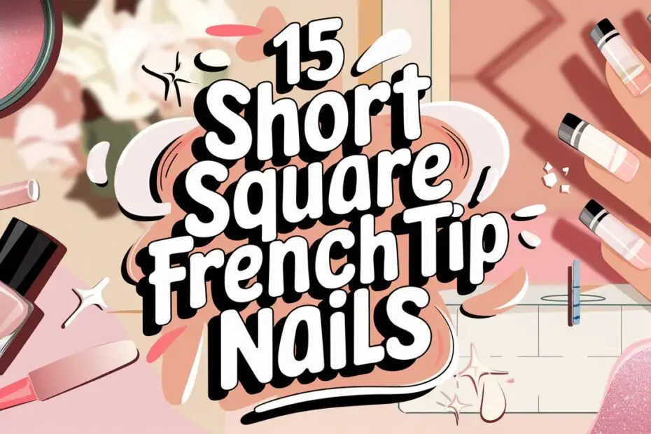 Short Square French Tip Nails