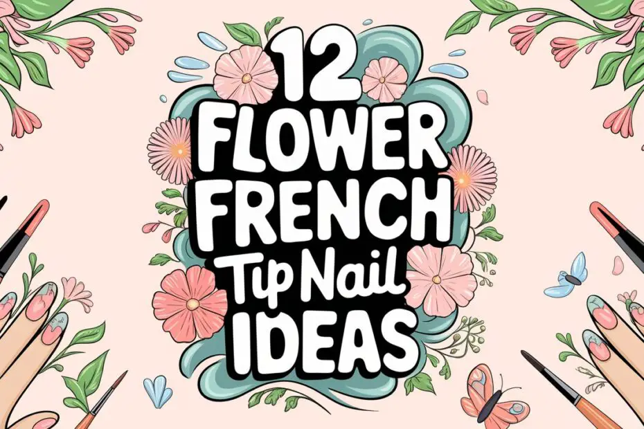 Flower French Tip Nails