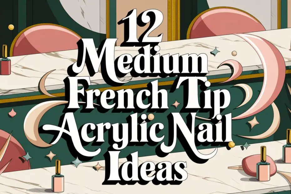 Medium French Tip Acrylic Nail