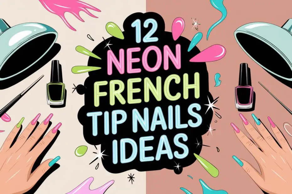 Neon French Tip Nails Ideas