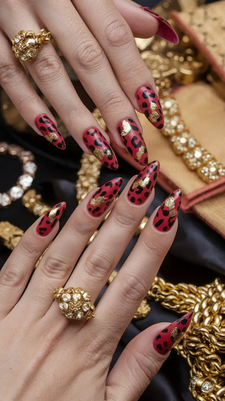 Red Leopard With Gold Foil (That Understood The Assignment Was “Luxury”)