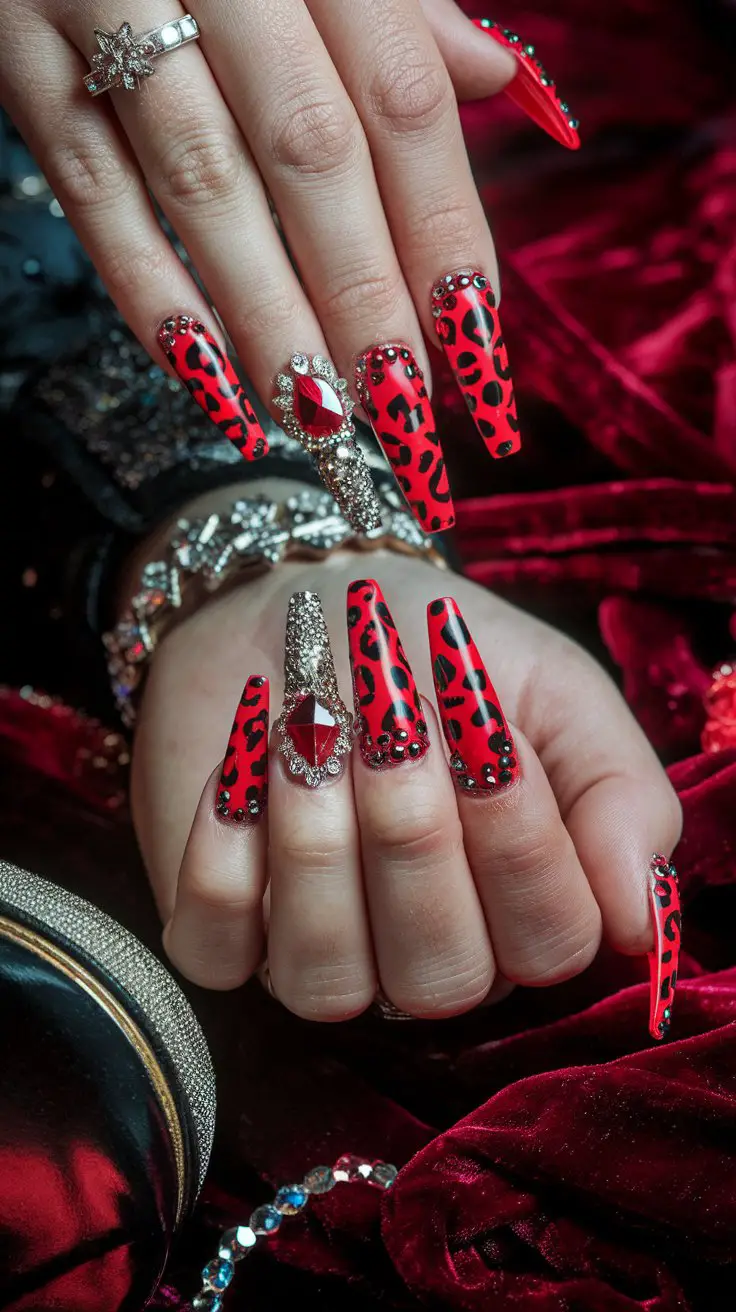 Red Leopard With Rhinestones (That Said “Subtle Never Heard Of Her”)