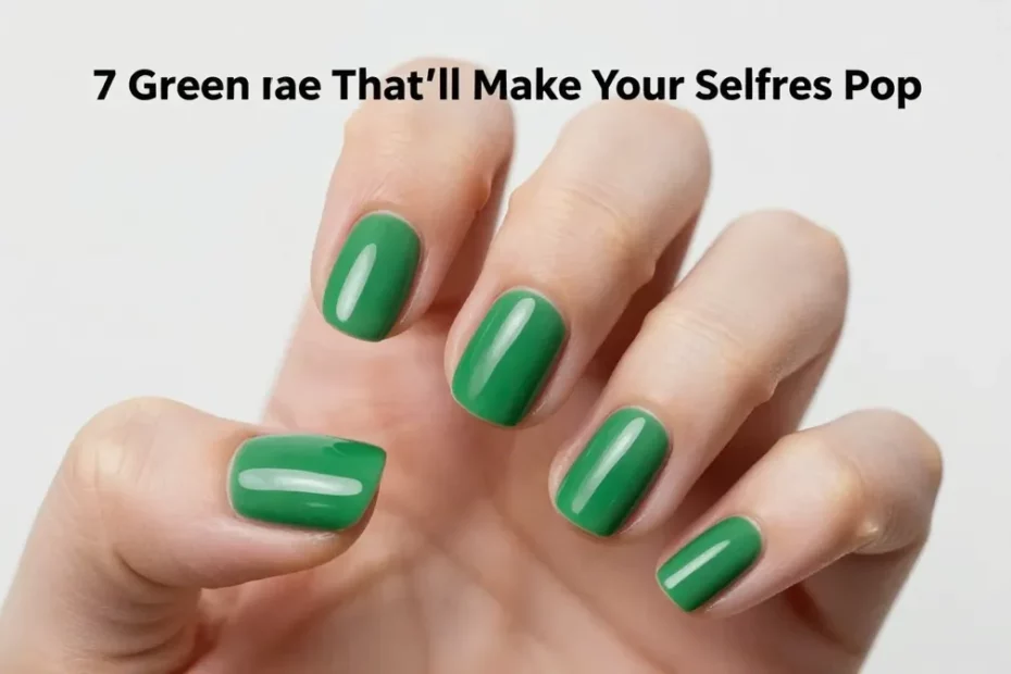 7 Green Short Nails That’ll Make Your Selfies Pop