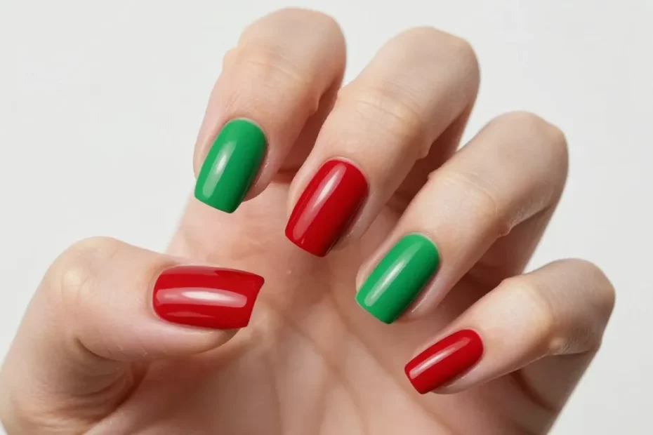7 Red And Green Nails That Make Every Outfit Pop Instantly