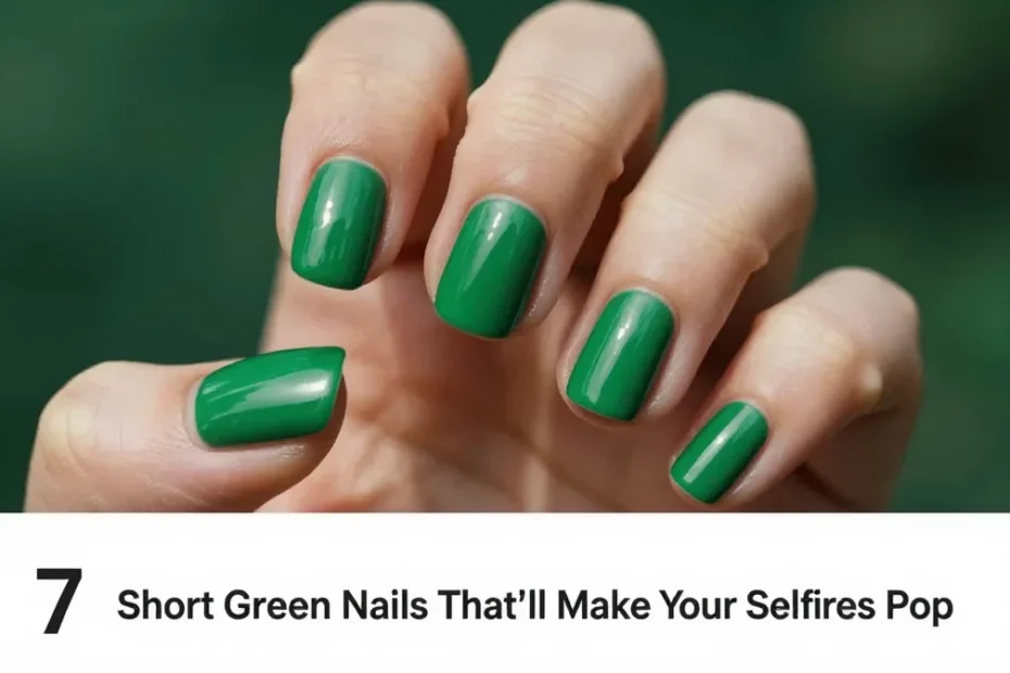 7 Short Green Nails That’ll Make Your Selfies Pop