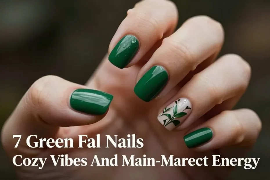 7 Green Fall Nails That Bring Cozy Vibes And Main-Character Energy