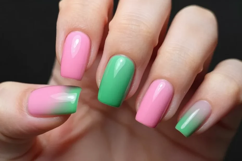 7 Pink And Green Nails Design Ideas You’ll Screenshot Immediately
