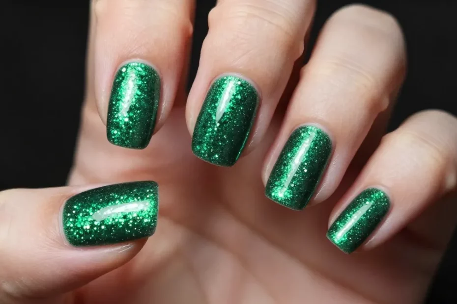 7 Green Glitter Nails You’ll Want To Screenshot Immediately