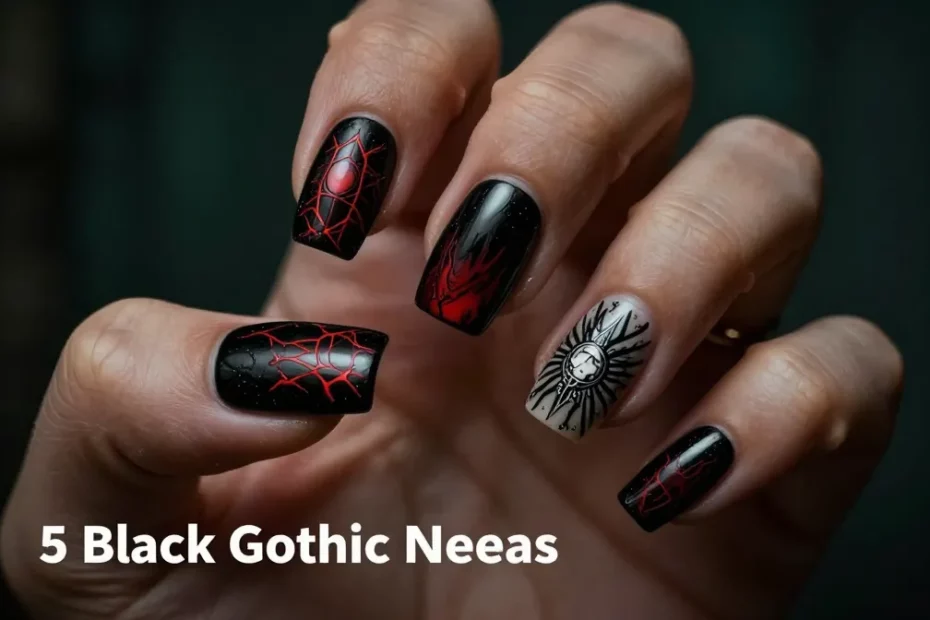 5 Black Gothic Nail Ideas That Turn Every Hand Into A Mood