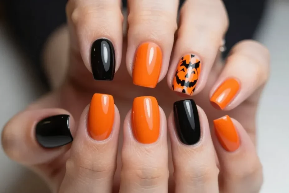 5 Black And Orange Nail Ideas That Scream Chic, Not Just Halloween