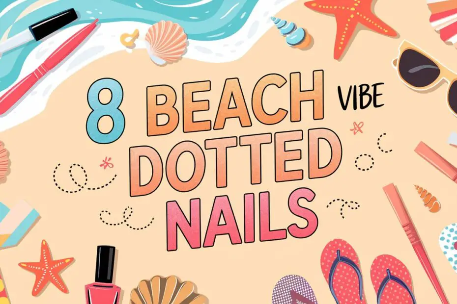 Beach Vibe Dotted Nails Ideas