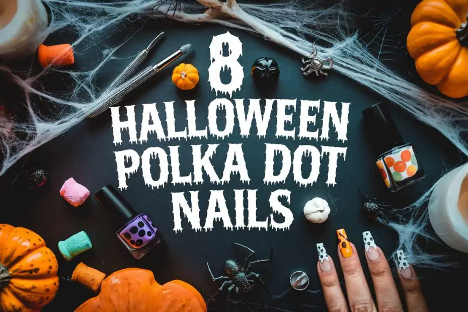Halloween Polka Dot Nails
