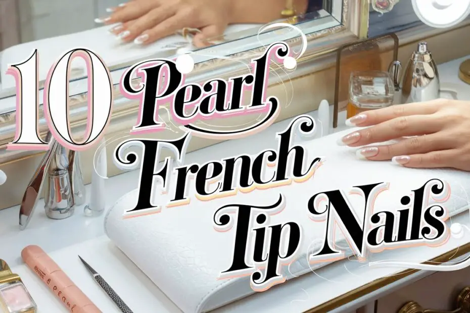 Pearl French Tip Nails