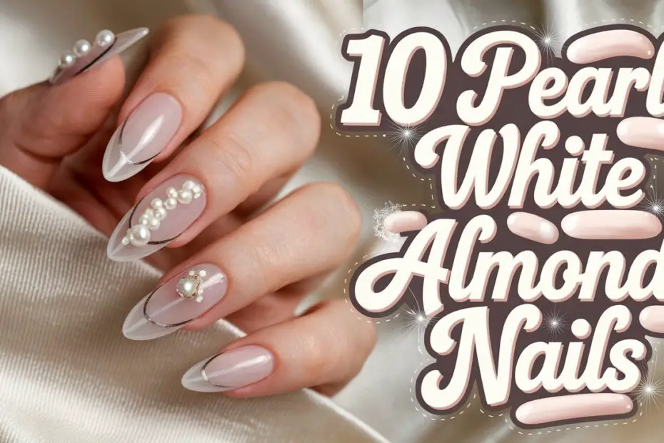 Pearl White Almond Nails