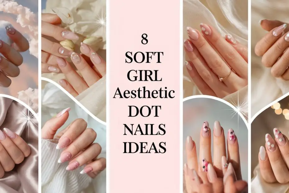 Soft Girl Aesthetic Dot Nails Ideas