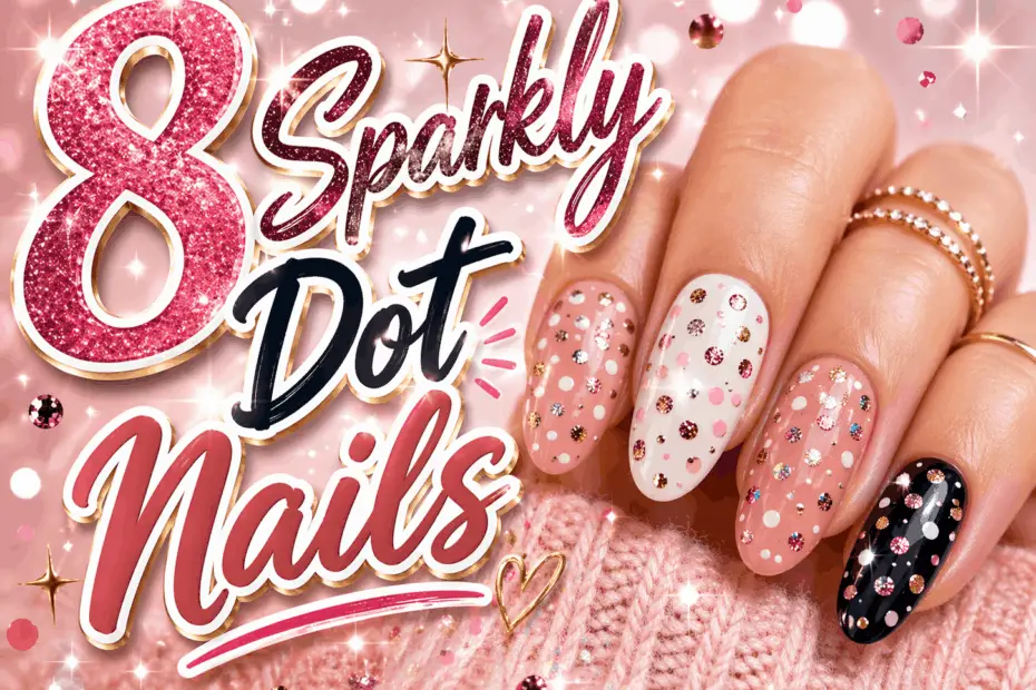 Sparkly Dot Nails
