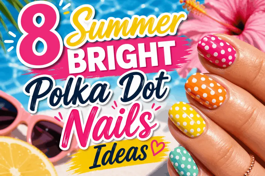 Summer Bright Polka Dot Nails